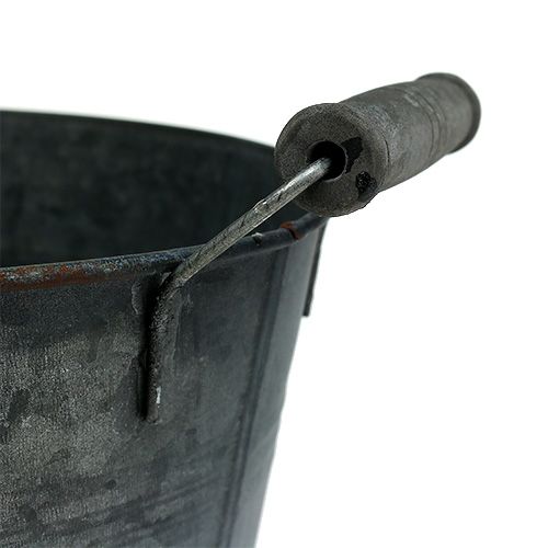 Floristik24 Seau en tôle mat Ø25cm H24cm