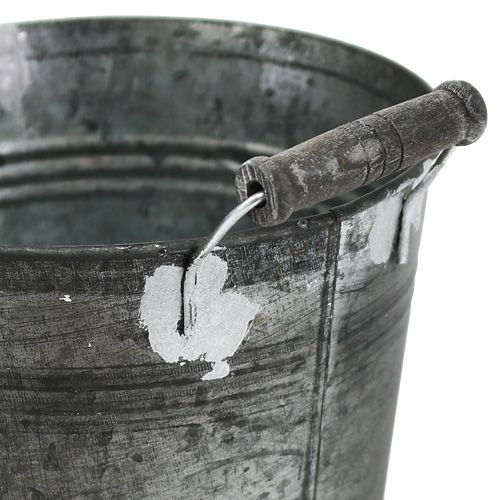 Floristik24 Seau en étain antique Ø16cm H15cm