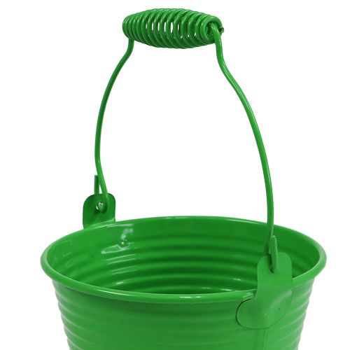 Floristik24 Seau déco vert Ø11cm H9.5cm