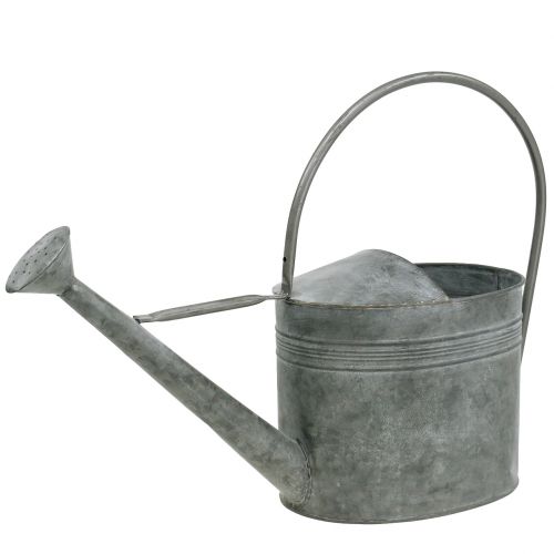 Floristik24 Arrosoir en tôle gris 23,5 x 17,5 cm H. 19 cm