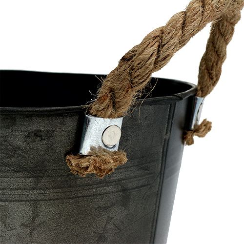 Floristik24 Bol étain antique ovale 31 x 20cm H15cm 2pcs