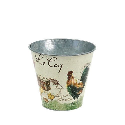Pot en étain avec motif Pâques Ø13cm H12cm