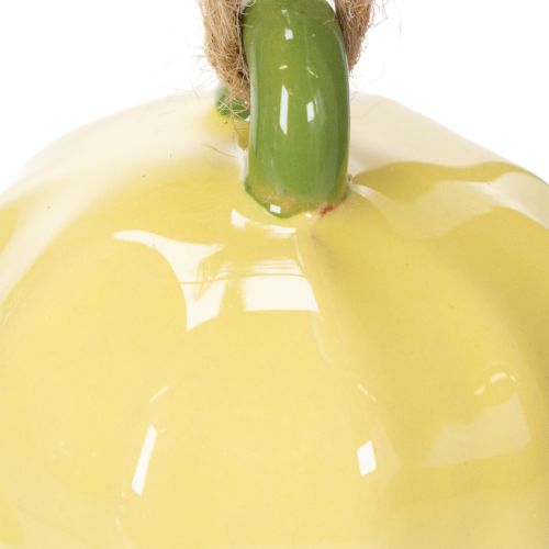 Article Pendentifs en céramique en forme de fleur, motif floral joyeux, décoration printanière, 9 cm, lot de 6