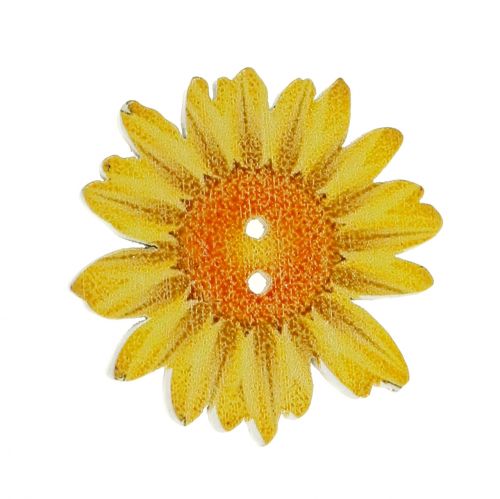 Floristik24 Fleurs sous forme de boutons en bois Ø3,5cm assortis 90pcs