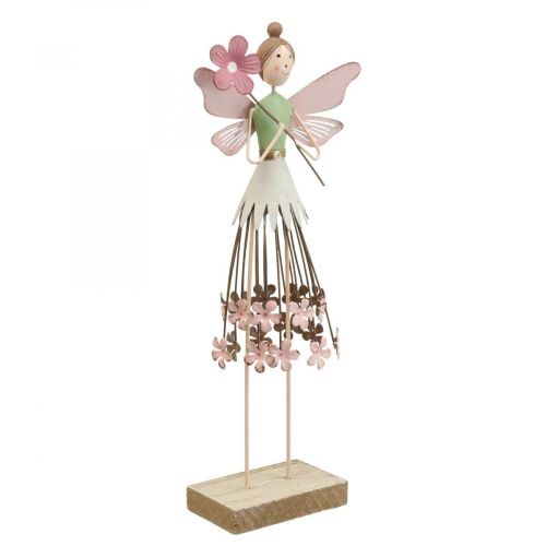 Floristik24 Décoration de table fée Blossom printemps décoration métal fée rose H30cm