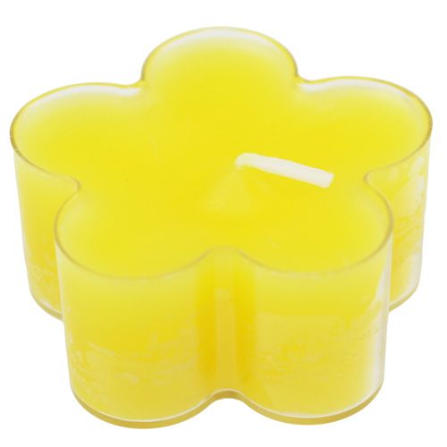 Floristik24 Bougie fleur jaune 12 p.