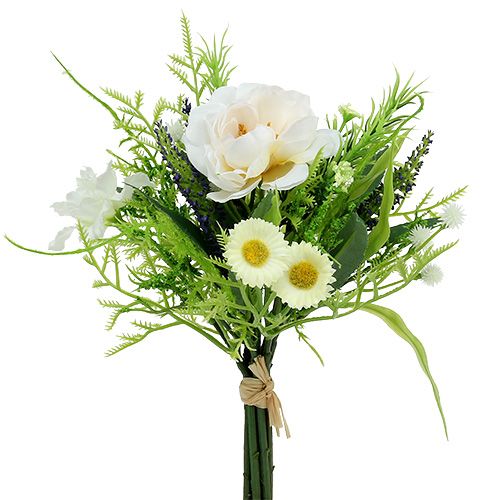 Floristik24 Bouquet avec Bellis Blanc 20cm
