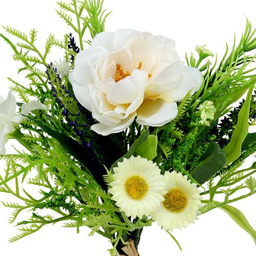 Article Bouquet avec Bellis Blanc 20cm