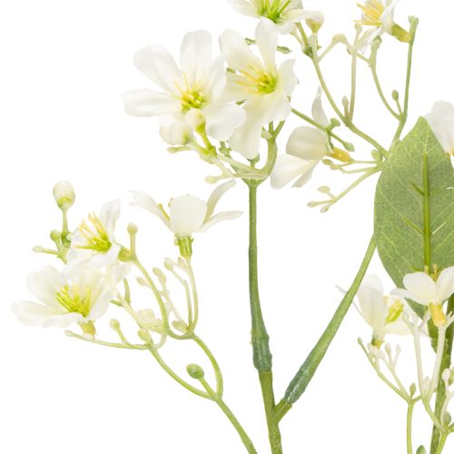 Article Branche décorative de pommier en fleurs, fleur artificielle pour une touche de couleur dans le salon, couleur crème, 108 cm, lot de 2