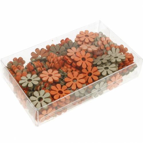 Article Fleurs à disperser, décoration printanière, fleurs en bois, fleurs de décoration dispersées 144 pcs
