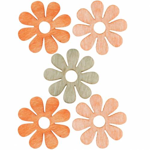 Floristik24 Fleurs à disperser, décoration printanière, fleurs en bois, fleurs de décoration dispersées 144 pcs