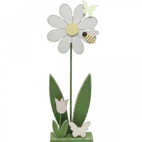 Floristik24 Décoration fleurie avec abeille, décoration en bois pour le printemps H56cm