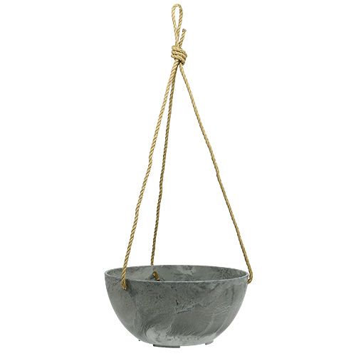 Floristik24 Panier à fleurs "Fiona" Ø25cm H12cm gris