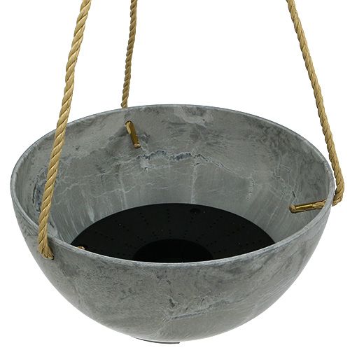 Floristik24 Panier à fleurs "Fiona" Ø25cm H12cm gris