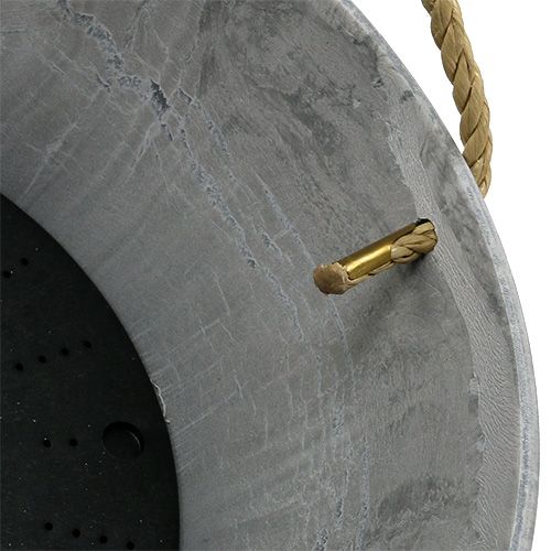 Floristik24 Panier à fleurs "Fiona" Ø25cm H12cm gris