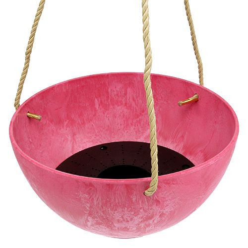 Floristik24 Corbeille à fleurs "Fiona" Ø25cm H12cm rose