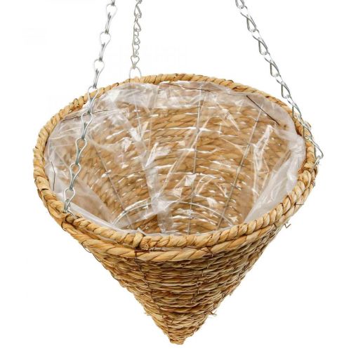 Floristik24 Panier fleuri panier suspendu Panier suspendu panier plante paille Ø30cm