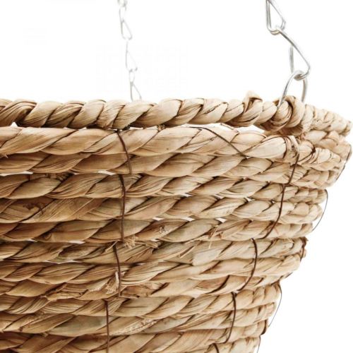 Floristik24 Panier fleuri panier suspendu Panier suspendu panier plante paille Ø30cm