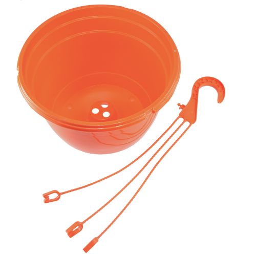 Article Panier suspendu pot suspendu orange cache-pot Ø25cm H50cm