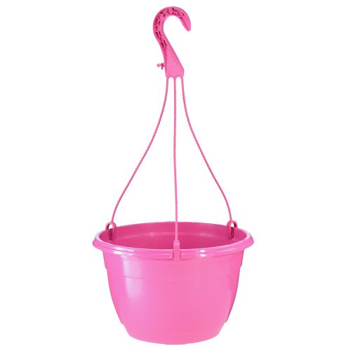 Panier suspendu pot de fleurs rose à trous Ø25cm H50cm