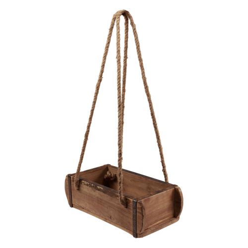 Floristik24 Panier suspendu en forme de brique en bois upcycling 31,5×15×10cm