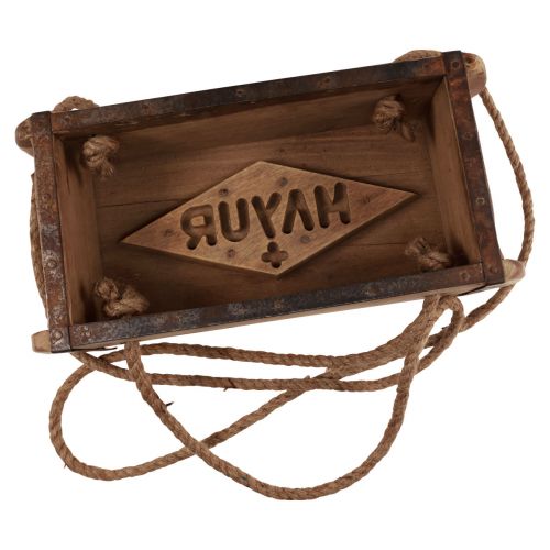 Article Panier suspendu en forme de brique en bois upcycling 31,5×15×10cm