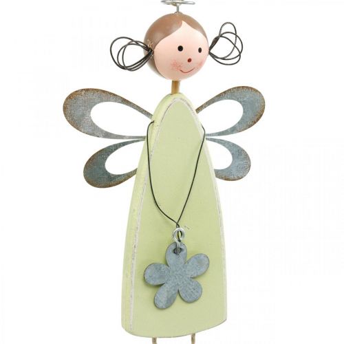 Floristik24 Fée des fleurs avec pattes d&#39;arbre, printemps, petits lutins avec fleur, décoration cintre fleur elfe 3pcs