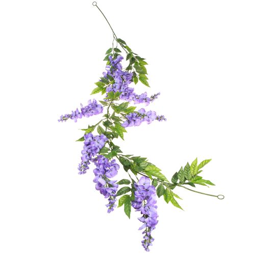 Floristik24 Guirlande de fleurs artificielles glycine violet vert 155cm