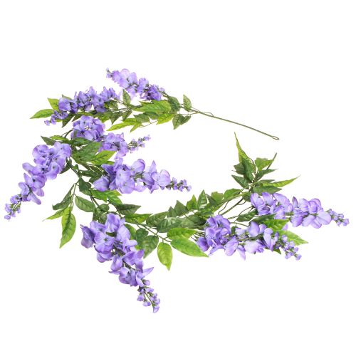 Article Guirlande de fleurs artificielles glycine violet vert 155cm
