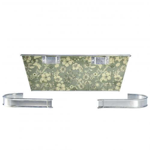 Article Jardinière avec support balcon métal 35x15cm H13cm
