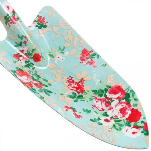Floristik24 Pelle en métal, pelle à main avec motif fleuri, truelle à plantes, pelle de jardin L28cm