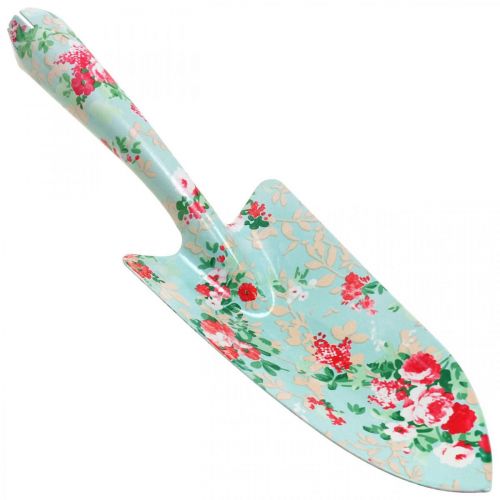 Floristik24 Pelle en métal, pelle à main avec motif fleuri, truelle à plantes, pelle de jardin L28cm