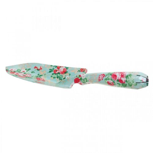 Floristik24 Pelle en métal, pelle à main avec motif fleuri, truelle à plantes, pelle de jardin L28cm