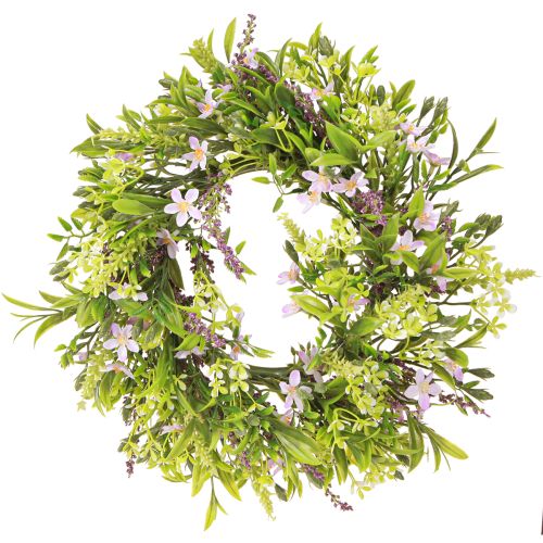 Floristik24 Couronne de fleurs de Bach artificielles lavande violette Ø33cm