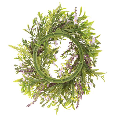 Article Couronne de fleurs de Bach artificielles lavande violette Ø33cm