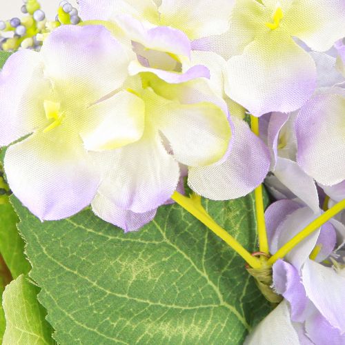 Floristik24 Couronne de fleurs artificielles avec couronne de vigne colorée H13cm Ø55cm
