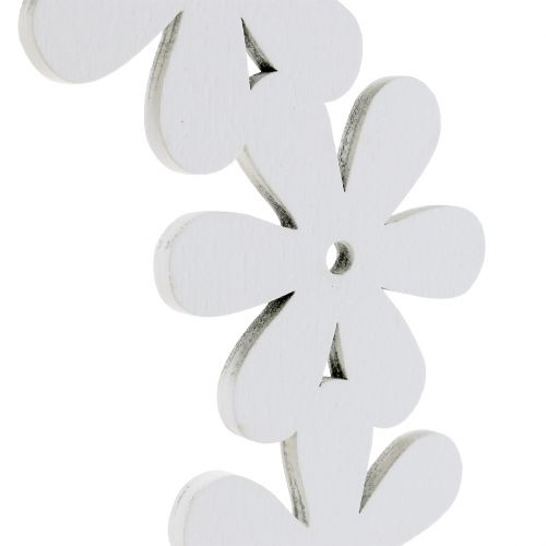 Floristik24 Couronne de fleurs blanche Ø25cm 4pcs