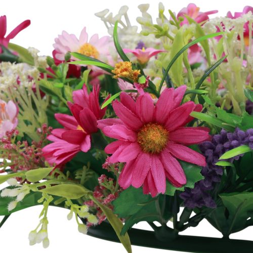 Floristik24 Couronne de fleurs couronne de porte artificielle rose violet Ø30cm H10cm