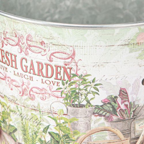 Article Petit pot de fleurs en métal coloré Fresh Garden H16cm 2pcs