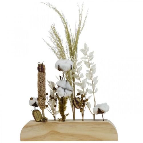 Barrette fleurs séchées Barrette fleurs séchées bois 25cm