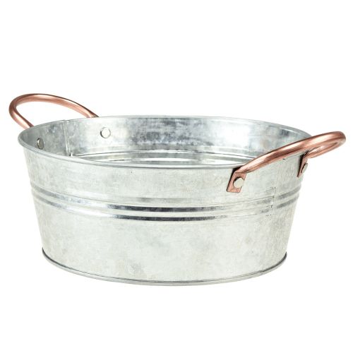 Bol à fleurs rond avec anses bol en métal Ø24cm H10cm