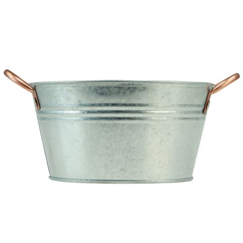 Article Bol à fleurs rond avec anses bol en métal Ø17,5cm H9cm