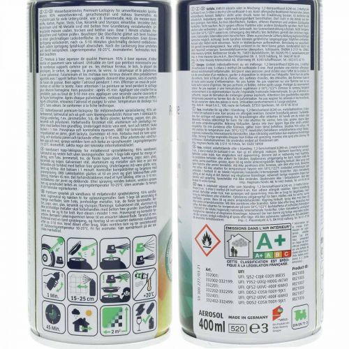 Article Peinture à base d'eau blanche sans Belton blanc brillant en aérosol blanc pur 400ml