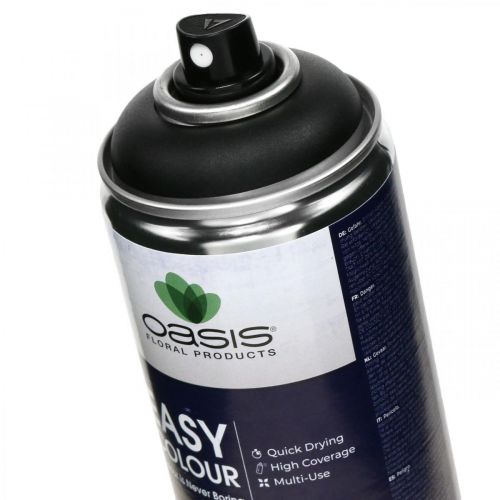 Floristik24 OASIS® Easy Color Spray, Peinture Noire en Spray 400ml