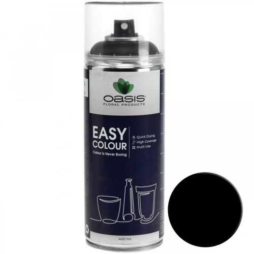 Floristik24 OASIS® Easy Color Spray, Peinture Noire en Spray 400ml