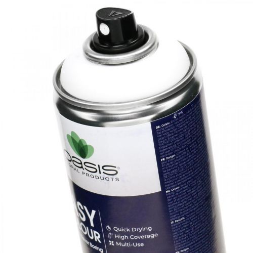 Floristik24 OASIS® Easy Color Spray, peinture en aérosol blanche, décoration d&#39;hiver 400ml