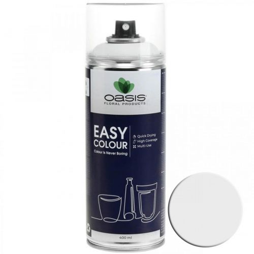 Floristik24 OASIS® Easy Color Spray, peinture en aérosol blanche, décoration d&#39;hiver 400ml