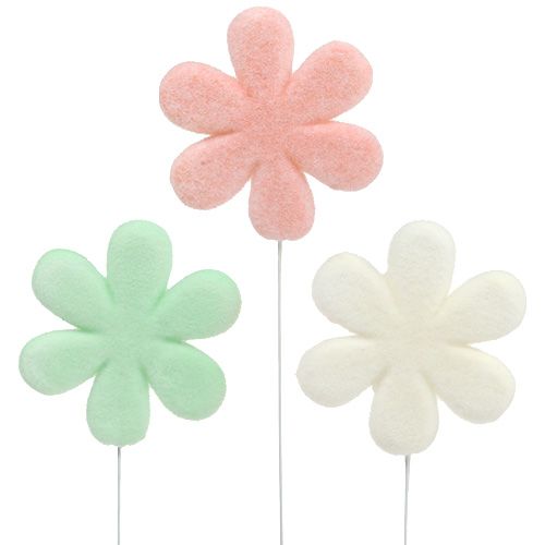 Floristik24 Bâtonnets de fleurs Blossom Pastel Ø8,5 cm 12 pcs
