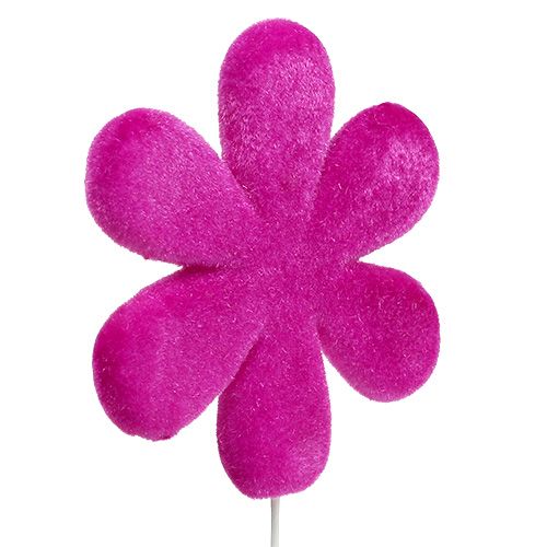 Article Bâtonnet de fleurs coloré floqué Ø8,5 cm 8 pcs