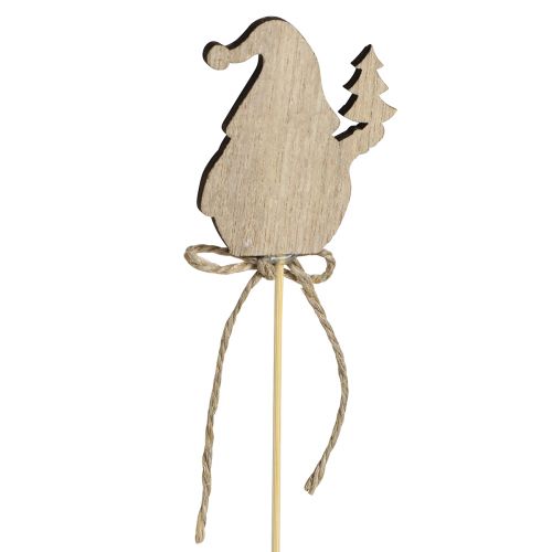 Article Piquets pour pots de fleurs en bois Nains de Noël 8cm 12pcs